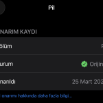 ORJİNAL İPHONE BATARYASI